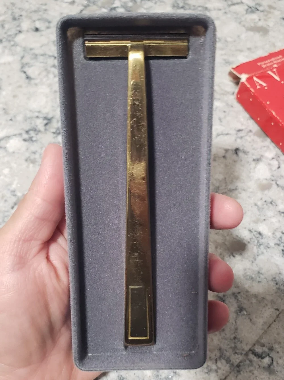 Vintage Avon Gift Collection Solid Brass Razor with Original Box